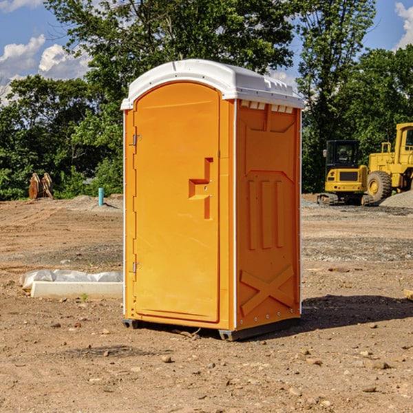 how often are the porta potties cleaned and serviced during a rental period in Manley